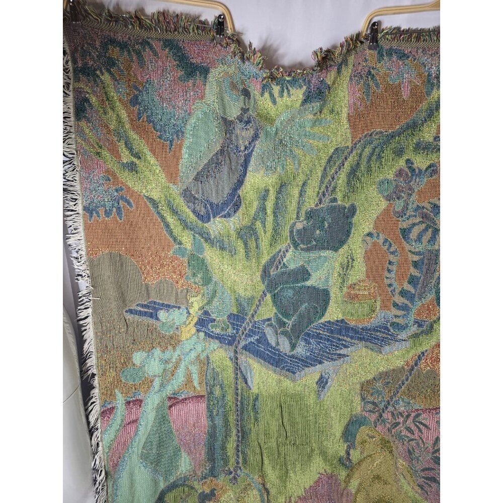Winnie The Pooh And Friends Throw Blanket Tapestry Pooh 100 Acre Collection RARE - Picture 13 of 16